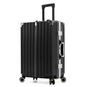Silver Aluminum Frame Trunk Bags 2 Pieces Sets With Protective Corners