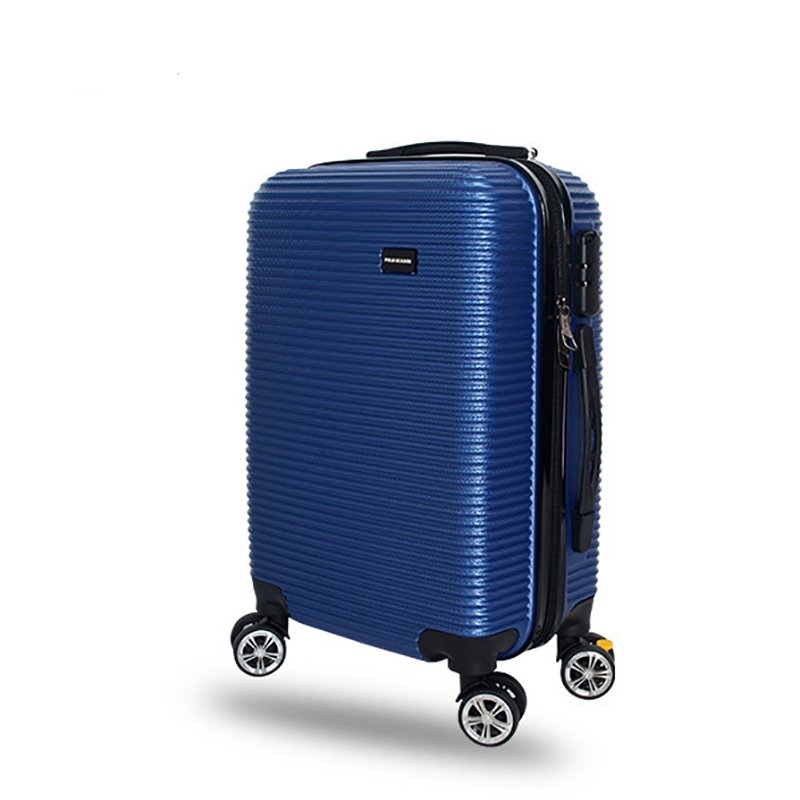 OEM Logo Zipper Closure ABS Travel Luggage With Mute Wheels