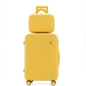 Plain Flat Surface ABS PC Luggage Sets With Small Box