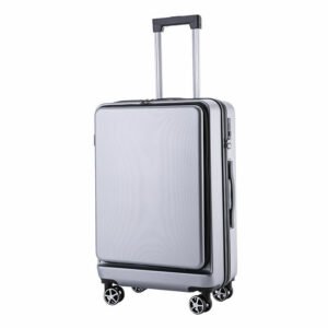 Flat Hard Case ABS Business Travel Luggage Bags With Front Opening