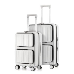 Multi Pocket Hard Case Luggage Bags With Front Opening