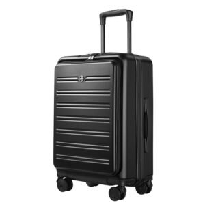 Hard Case Black Business Travel Trunk Cabin Luggage With Laptop Compartment