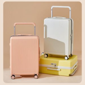 Large Capacity Multifunctional Wide Trolley ABS+PC Luggage with Silent Universal Wheels