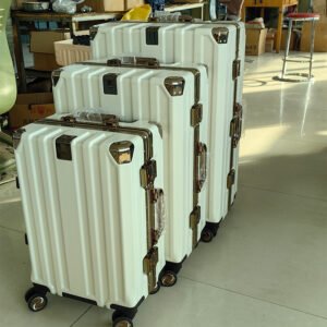 New Design Resistance Suitcases Aluminum Frame Hard Case Travel Luggage Sets