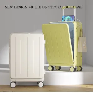 High Quality and Low Price Customization Suitcase with USB Port Cup Holder Universal Spinner Wheels