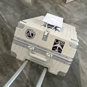 Customized Logo Multi-Functional Suitcase on Spinner 4 Wheels ABS PC Travel Bag Luggage